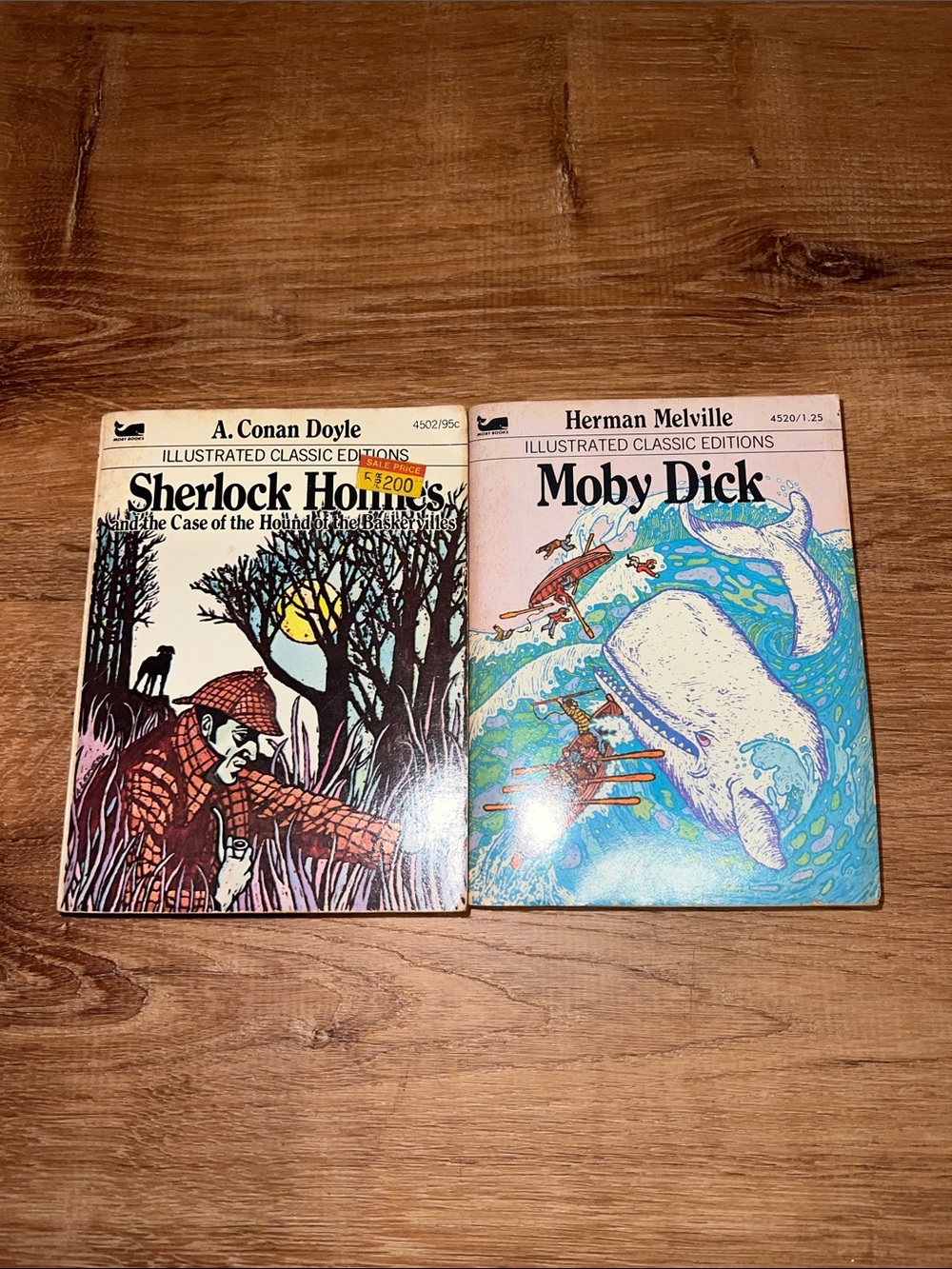Sherlock Holmes and Moby Dick Illustrated Classic Edition books